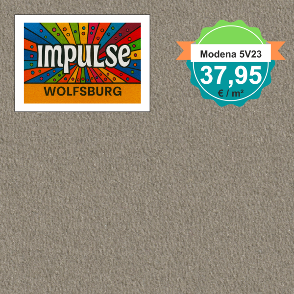 Vorwerk Teppichboden Modena 5V23 mode – hochwertiger Velours in trendigem Modegrau, Meterware in 4 oder 5 m Breite